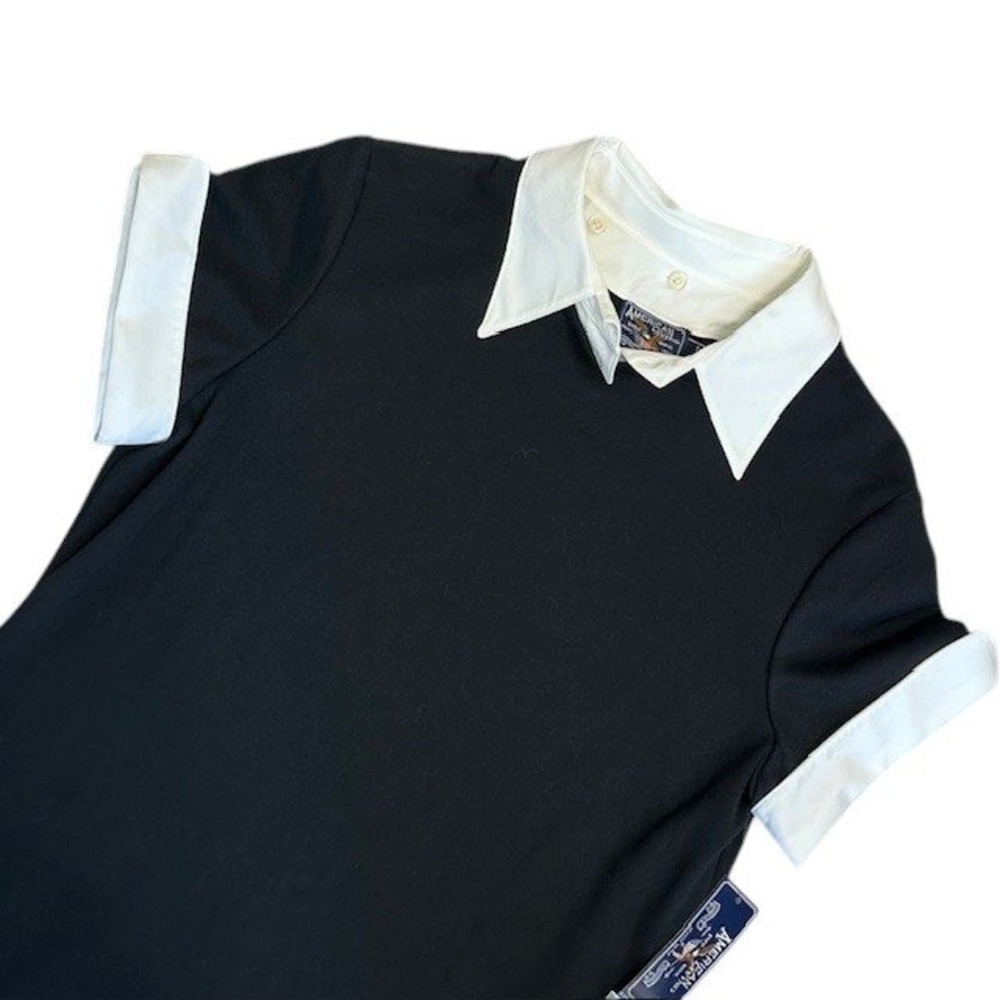 NWT American Living Women's Black Short Sleeve Collared Shirt Dress -‎ Size 12 - Picture 2 of 13